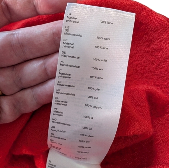 Maje Manilou Tie-Front Wool Cardigan Bright Red Button Up Women's size 3 Large - Picture 8 of 11